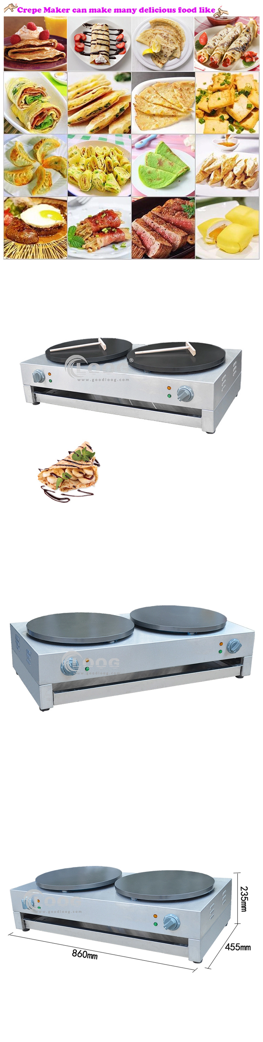 Best Commercial Catering Equipment Electric Pancake Pan Crepe Maker Machine Double Electric Crepe Maker