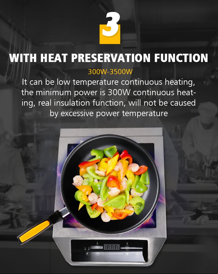 Portable High Efficiency 3500W Stir-Fry Commercial Household Induction Cooker