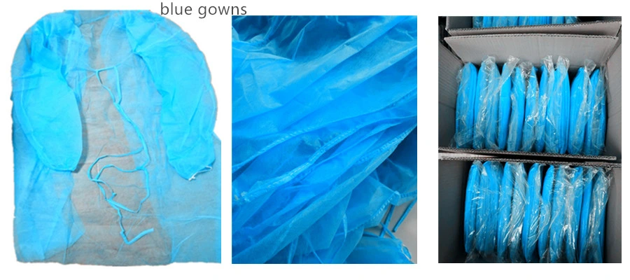 Health Disposable Isolation Gown SBPP Non Woven Breathable Non-Toxic