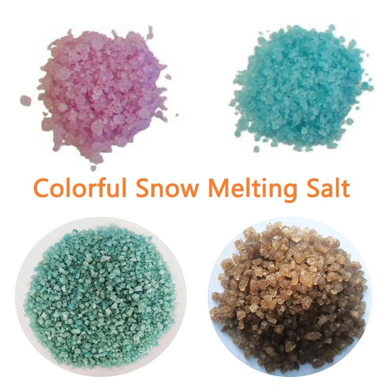 Non-Toxic and Non-Polluting Pink/Blue/Brown Snow Melting Salt / Dyeing Deicer