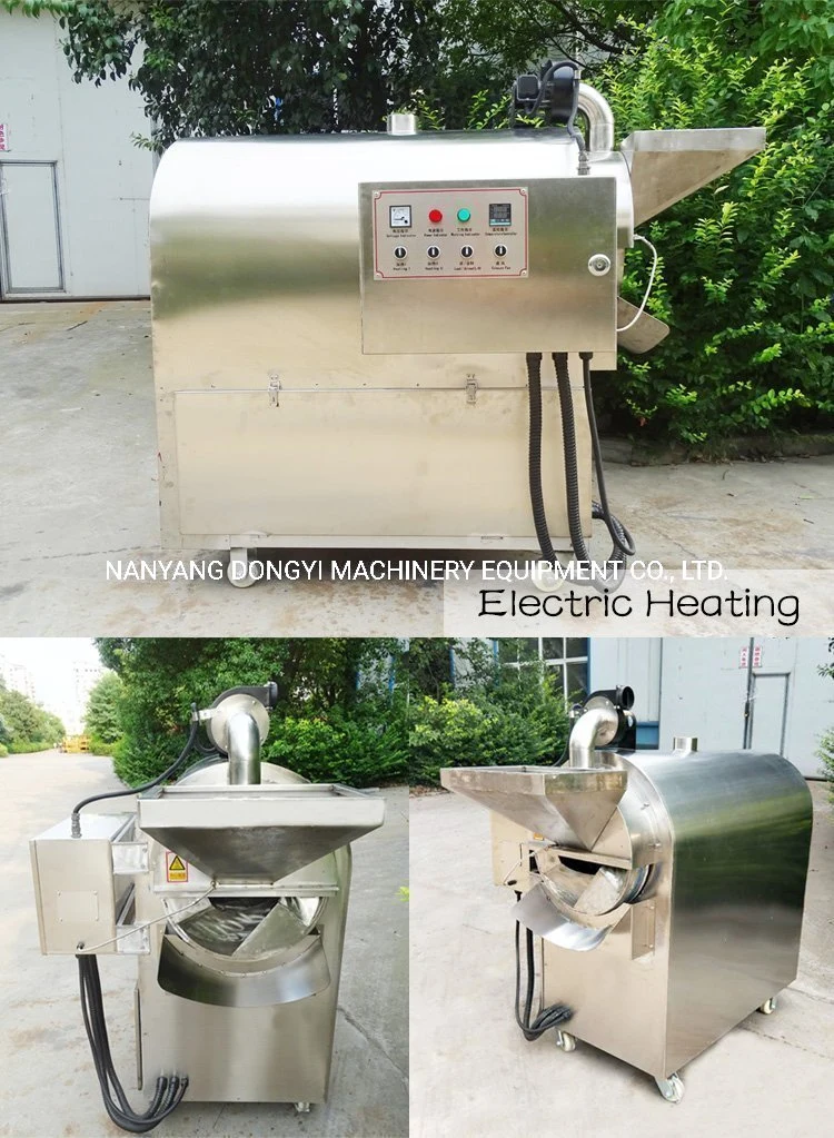 Electric / Gas Nuts Cocoa Bean Seeds Roaster Roasting Machine 150kg Per Batch
