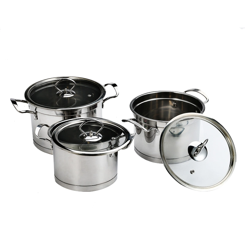 Belly Soup Pot Cooking Stainless Steel Camping Pot Set