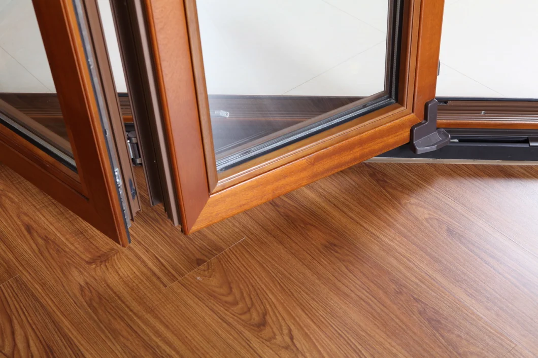 High-Quality Aluminum Clad Sliding Folding Door Aluminum Clad Wood Bifold Glass Patio Bifold Doors Folding Door