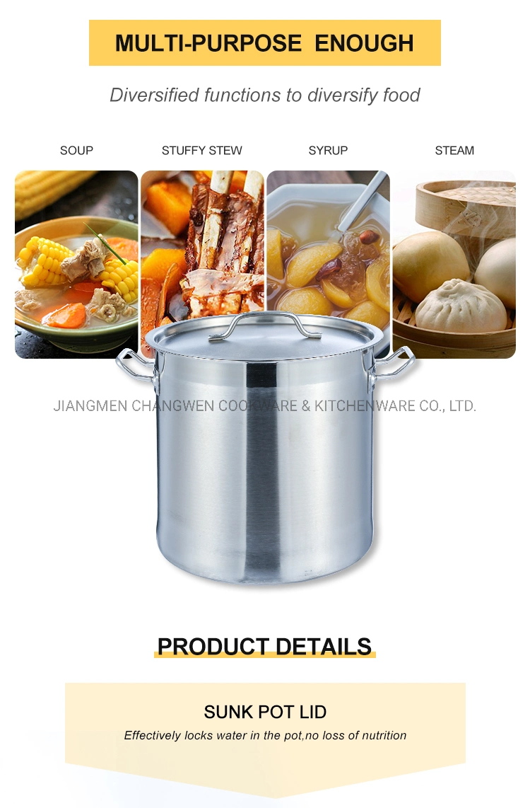32cm Straight Shape Stainless Steel Stockpot Stock Pots Stainless Steel Cooking Pot