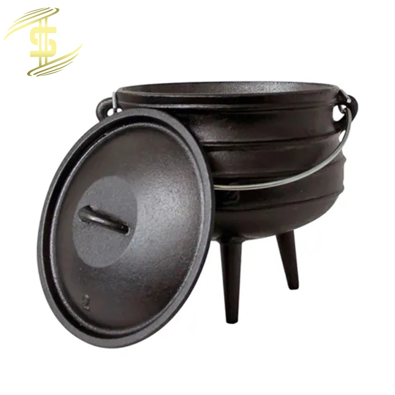 Cast Iron Cauldron, Pots, Ideal for Cooking, Making Soup, Applicable Open Flame, etc.