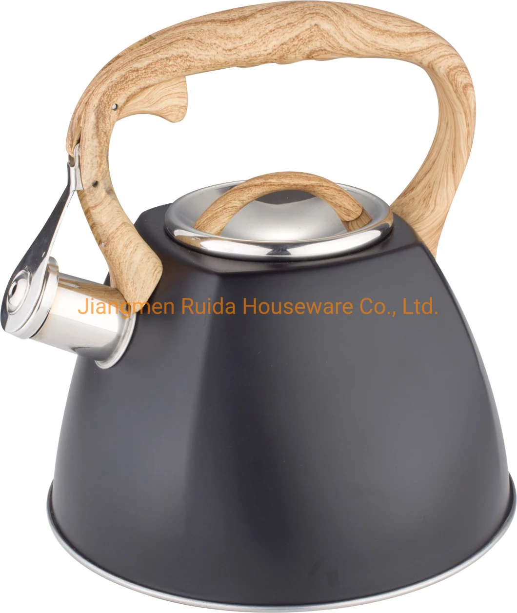Marble Coating Kitchen Master Class Whistling Kettle Stainless Steel with Black Nylon Handle