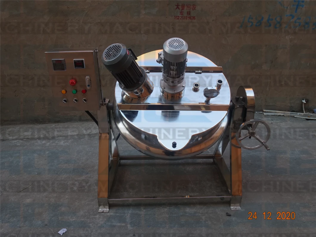 Electric Jacketed Cooking Mixer Machine Jacketed Boiling Pan with Mixer