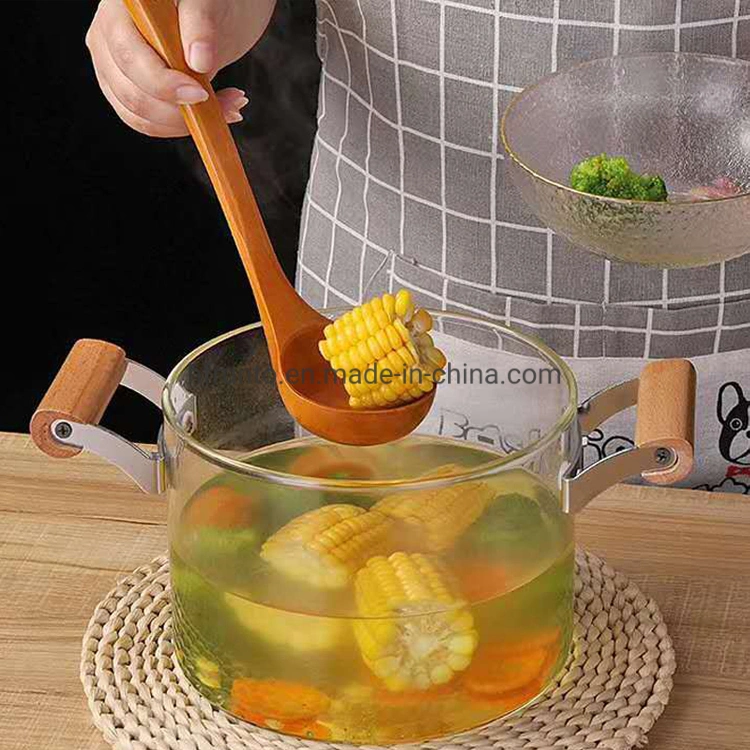 High Quality Transparent Glass Cooking Pot Kitchen Glass Cooking Pot