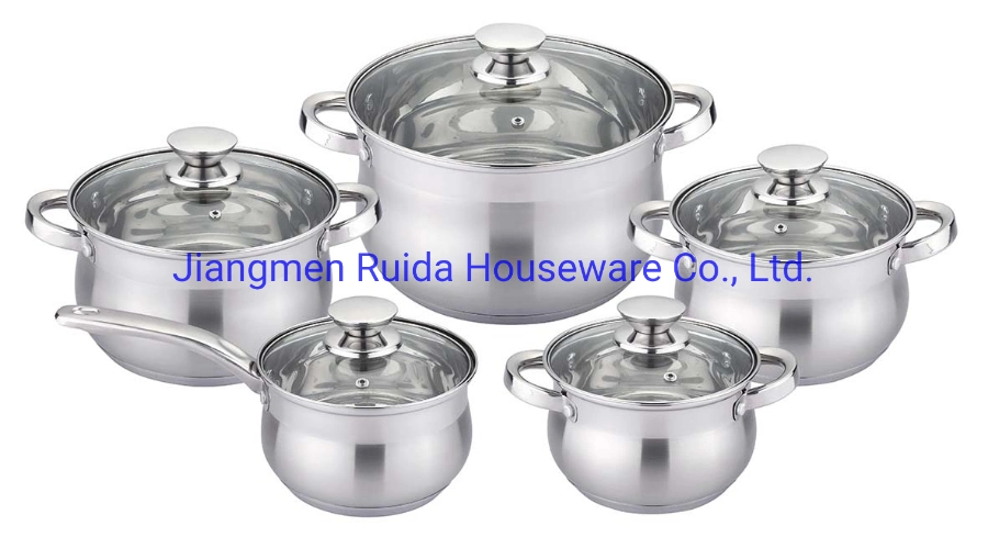 Cookware Sets on Sale Big Belly Shape of Pot Body-6PCS -12PCS Stainless Steel Cookware Set