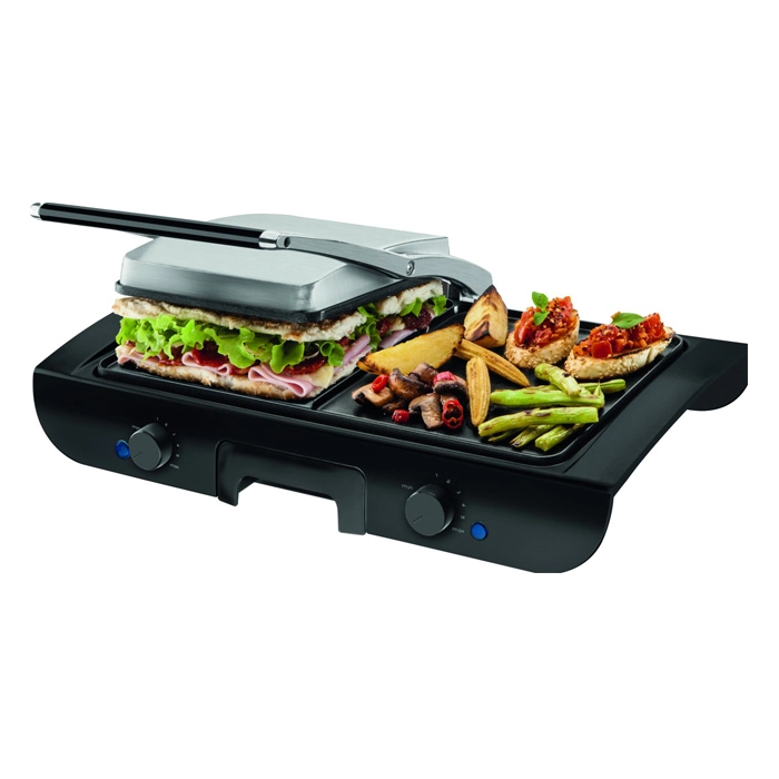 Multi-Functional Kitchen Electric Smokeless Grill and Griddle Pan