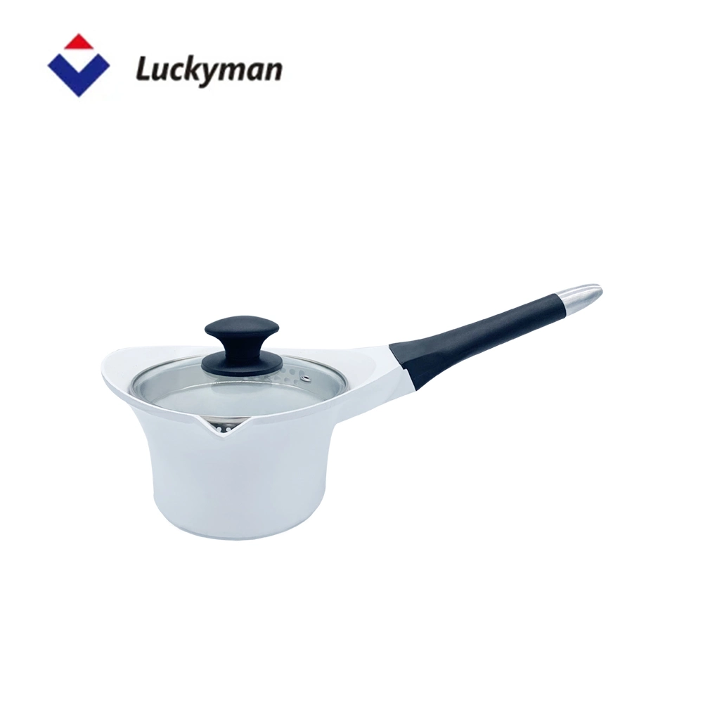 Luckyman Ceramic Milk Boiler Pot Cooking Pot Sauce Pan Stock Milk Cooking Pot