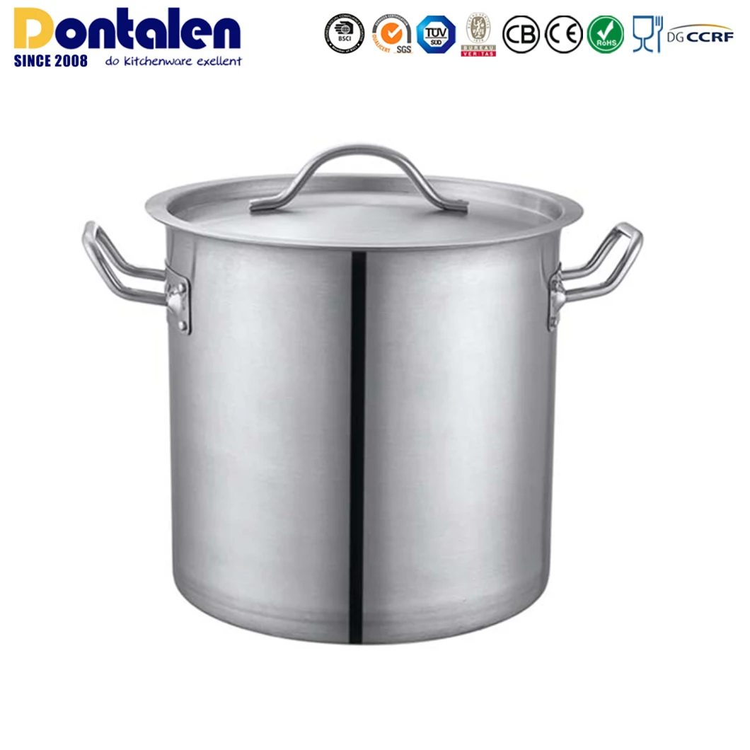 Dontalen Aluminum Alloy Soup Pot with Double Handle Cooking Pot Sauce Pot