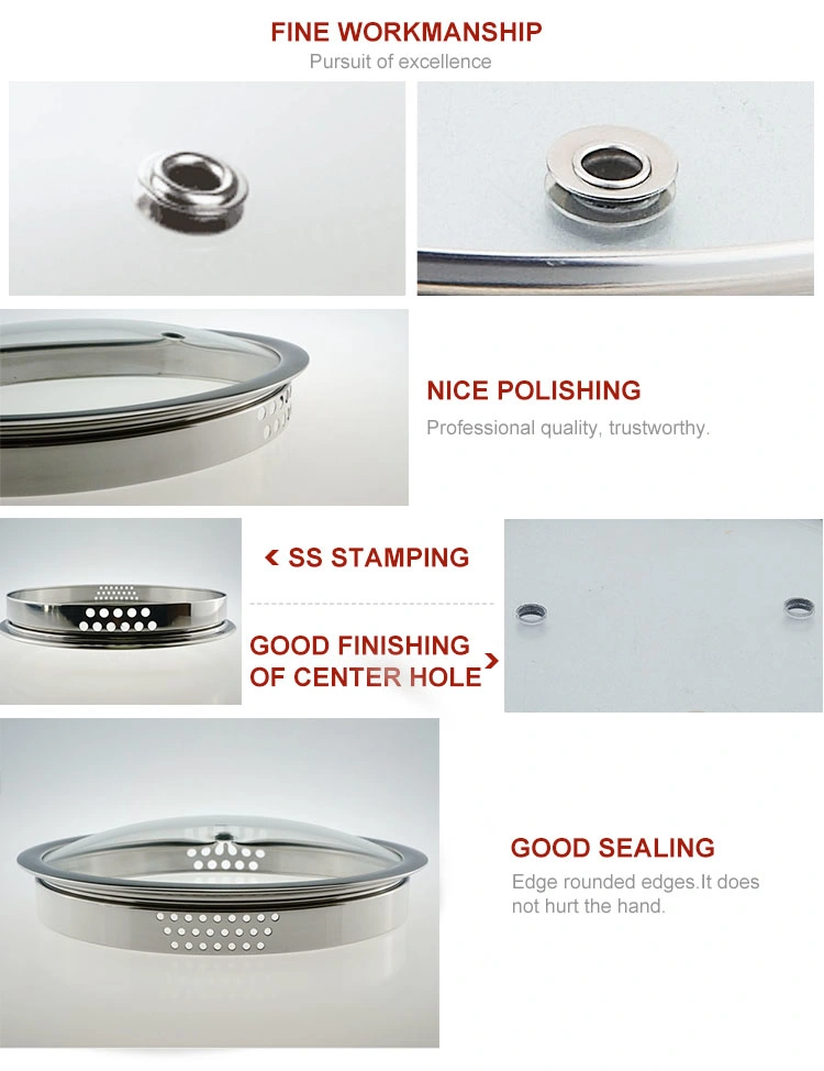 Kitchen Cooking Pot Cover Wholesale Stainless Steel Cookware Lids