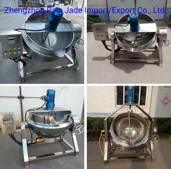 Jacketed Cooker Machine Industrial Steam Kettle Boilers Sugar Cooking Pots Mixer