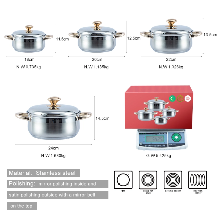 New Arrivals 8 PCS Belly Shaped Casserole Set Stainless Steel Cookware Set with Capsule Bottom