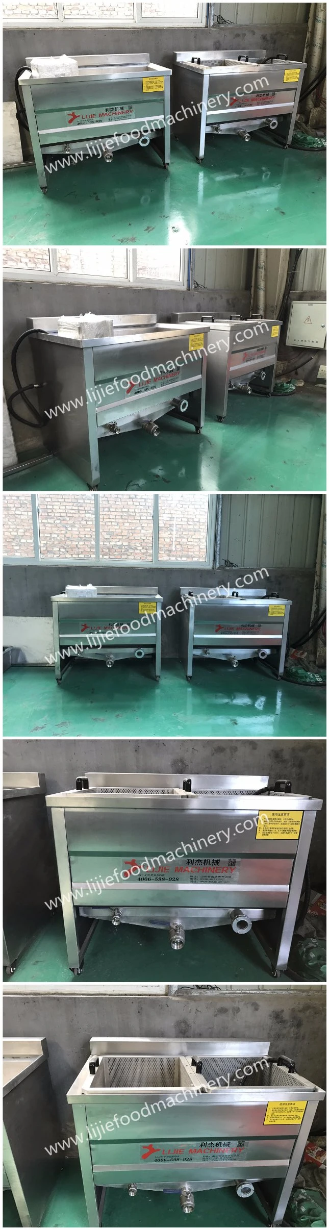 Commercial Electric Fryer Stainless Steel Potato Chips Making Machine2 Tank 2 Basket Electric Deep Fryer
