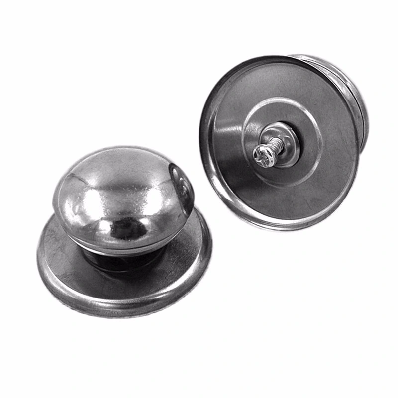 2PCS Kitchen Tool Cookware Accessories Stainless Steel Replacement Cookware Pot Lid Handle Circular Holding Knob Jarhead Handle