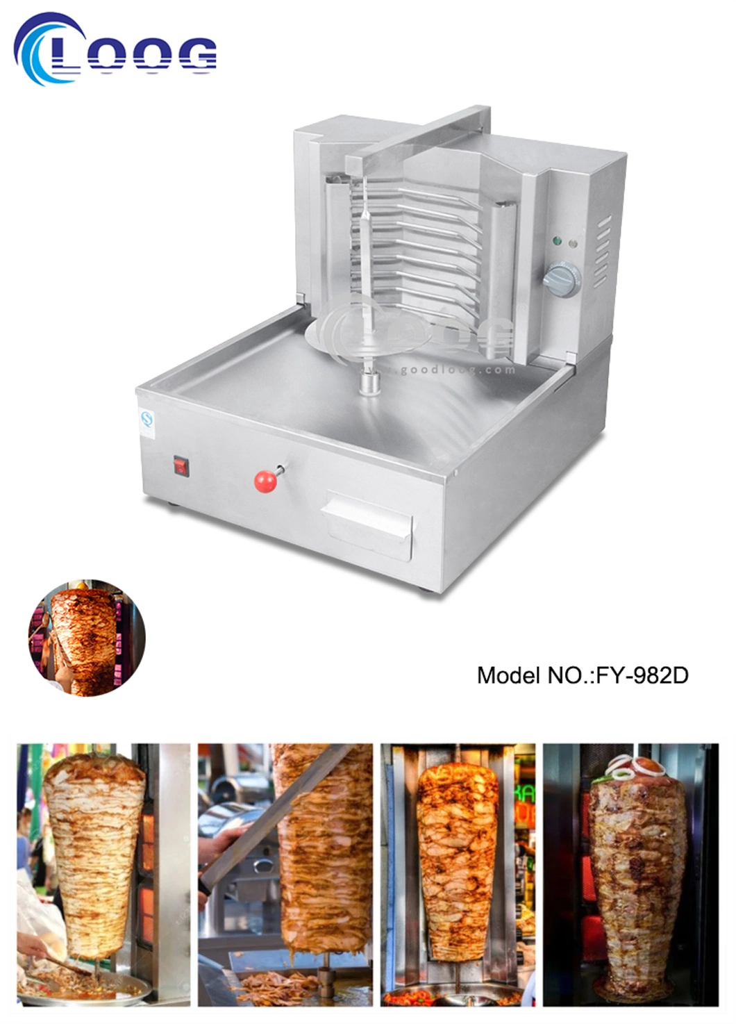 Commercial Hotel Kitchen Equipment Electric Doner Kebab Grill Shawarma Maker Mini Chicken Shawarma Grill Machine Electric