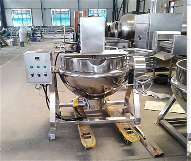 Food Used Automatic 500L Industrial Electric Cooking Pot/Stainless Steel Gas Jacketed Kettle Mixer Scraper Price