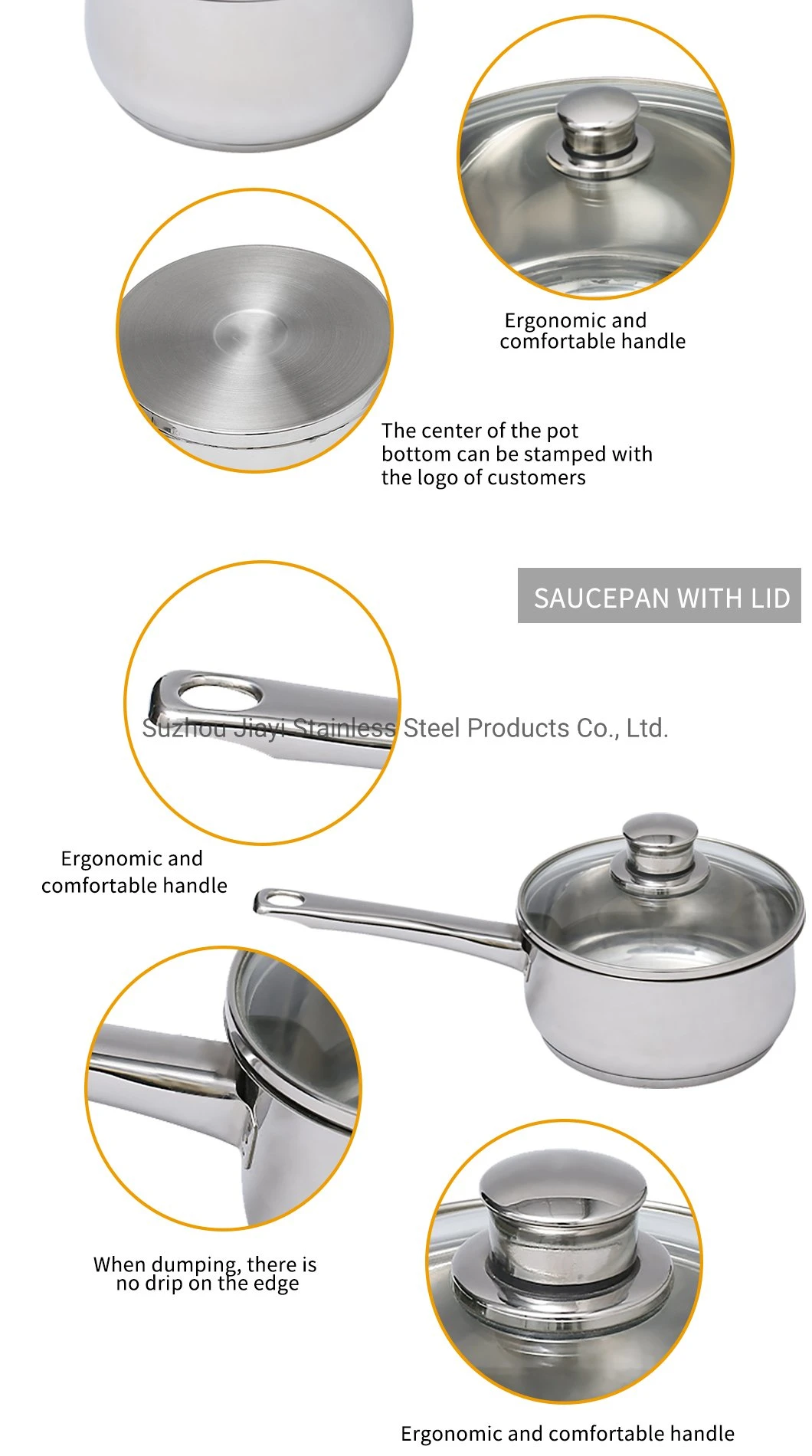 German Multifunctional Kitchen Cookware Set Milk Pot Stainless Steel Frypan Saucepan Set