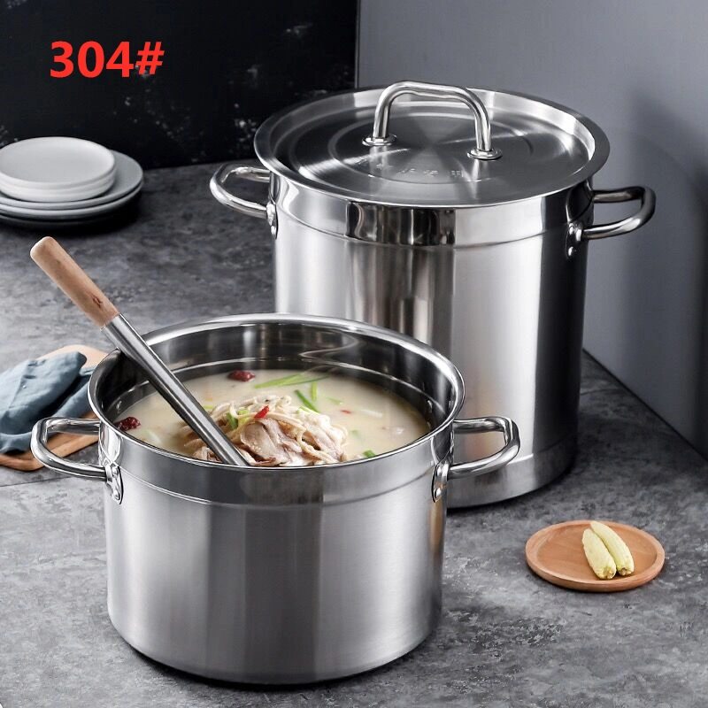 Hot Sale 304 Stainless Steel Commercial Restaurant Cooking Induction Pots Soup Pot