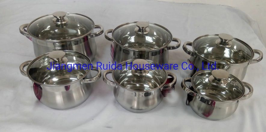 Cookware Sets on Sale Big Belly Shape of Pot Body-6PCS -12PCS Stainless Steel Cookware Set