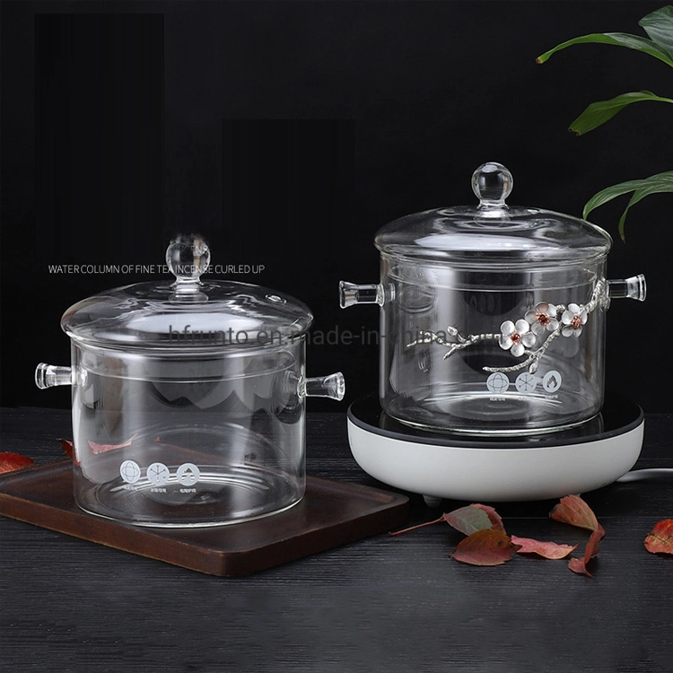 2021 Hot Sale Pyrex Cooking Pot Glass Customize Glass Cooking Pot