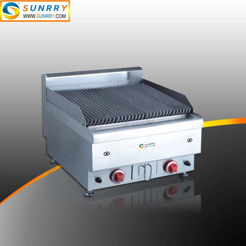 Commercial Electric Lava Rock Grill with Electric Grill Flat Pan