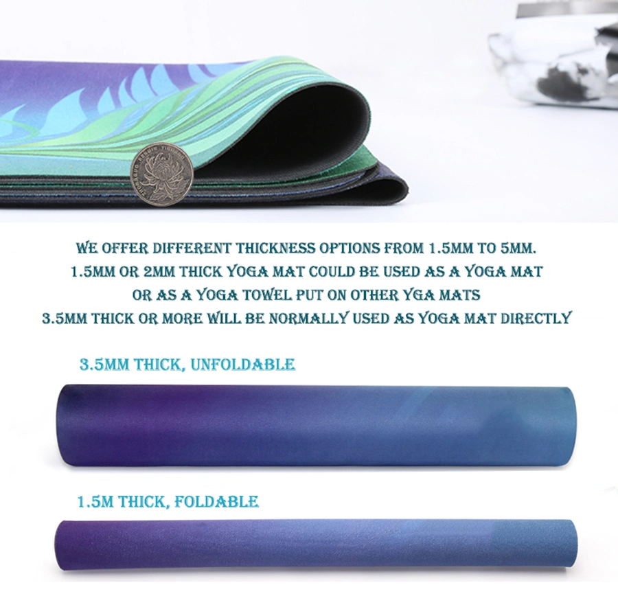 Printed yoga matts non-toxic suede mat non-slip mats
