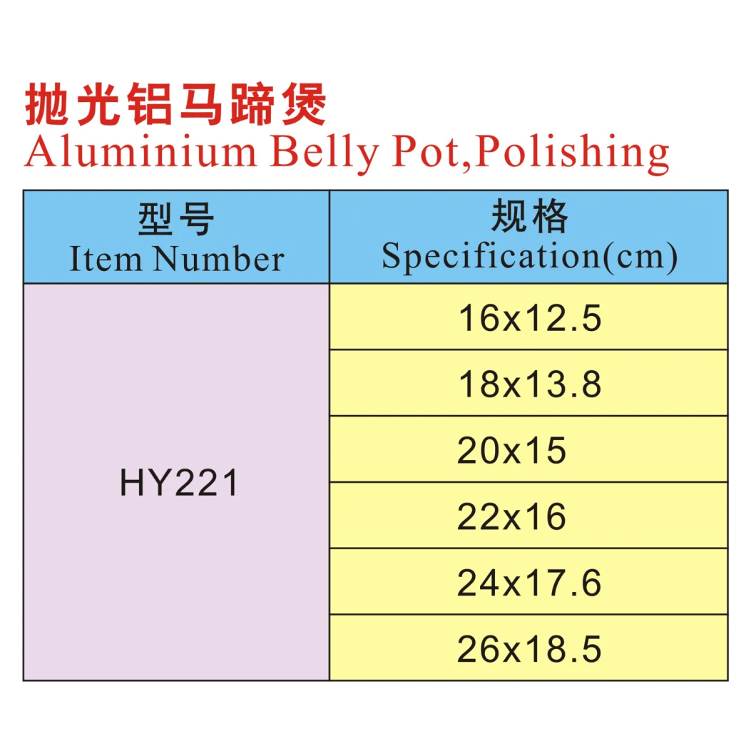 Aluminium Belly Pot Soup Pot Cookware Sets