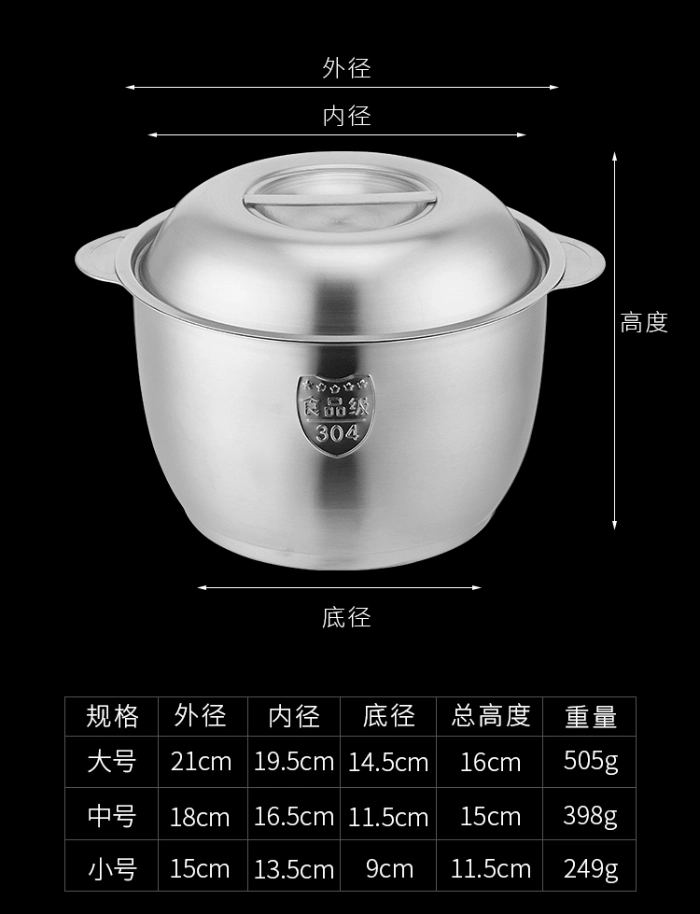 High Quality Cooking Pots with Lid and Kitchen Pots