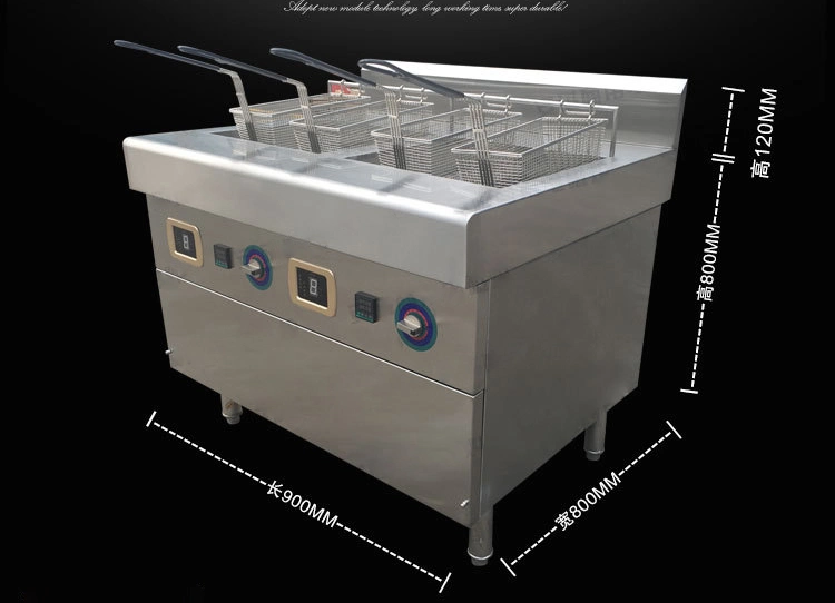 Commercial Induction Electric Deep Turkey Conveyor Egg Hot Dog Nugget Fryer Machine Pan for Sale