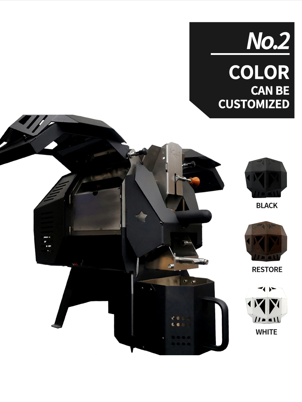 Wholesale Home Mini Portable Electric 50g-400g Automatic Intelligent Retro Color Coffee Roasting Machine