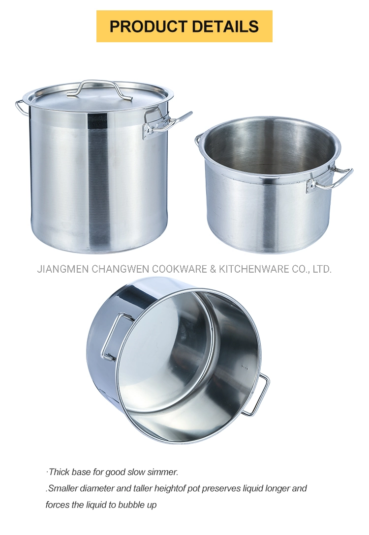 32cm Straight Shape Stainless Steel Stockpot Stock Pots Stainless Steel Cooking Pot