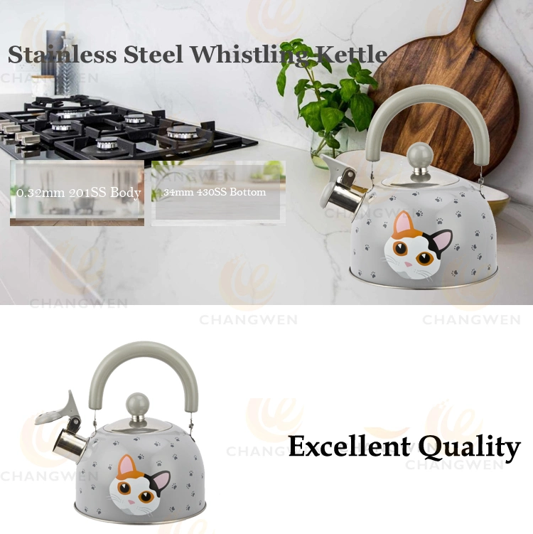 Lovely 2.0L Stove Kettle Water Whistling Kettle Cookware Non-Electric Kettle
