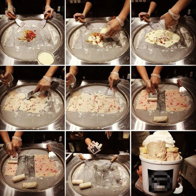 40/50cm Square/Round Cold Pan Ice Pan Fry Fried Ice Cream Machine