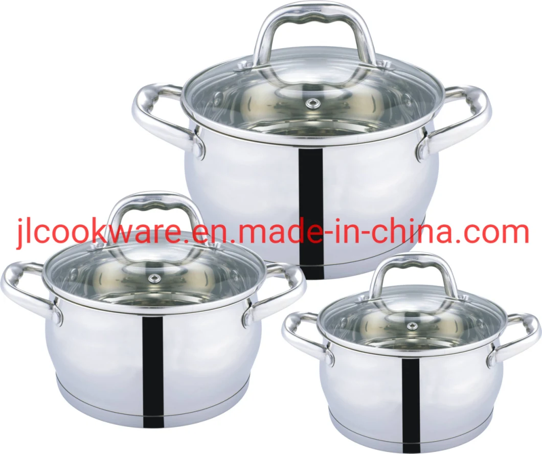 Good Sell Belly Shape 6 PCS Cookware Sets