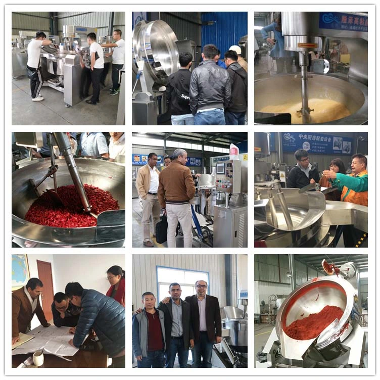 China Supplier Commercial Automatic Industrial Soup Cooking Mixer Kettle Cooker Gas Electric Steam Cooking Machine