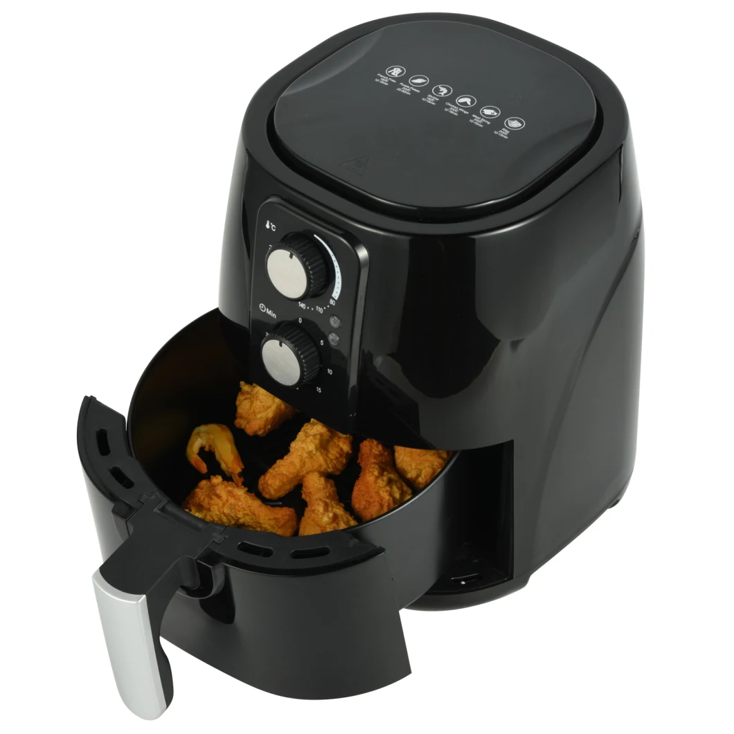 CE Certificated Electric Automatic 4.5L Silicone Pot Healthy Oil Free Cooking Deep Air Fryer