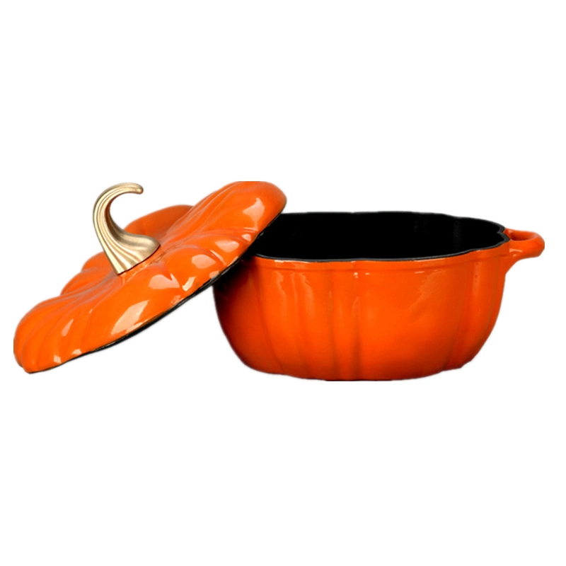 Ds-EPC01 Pumpkin Shape Enamel Cast Iron Cooking Pots