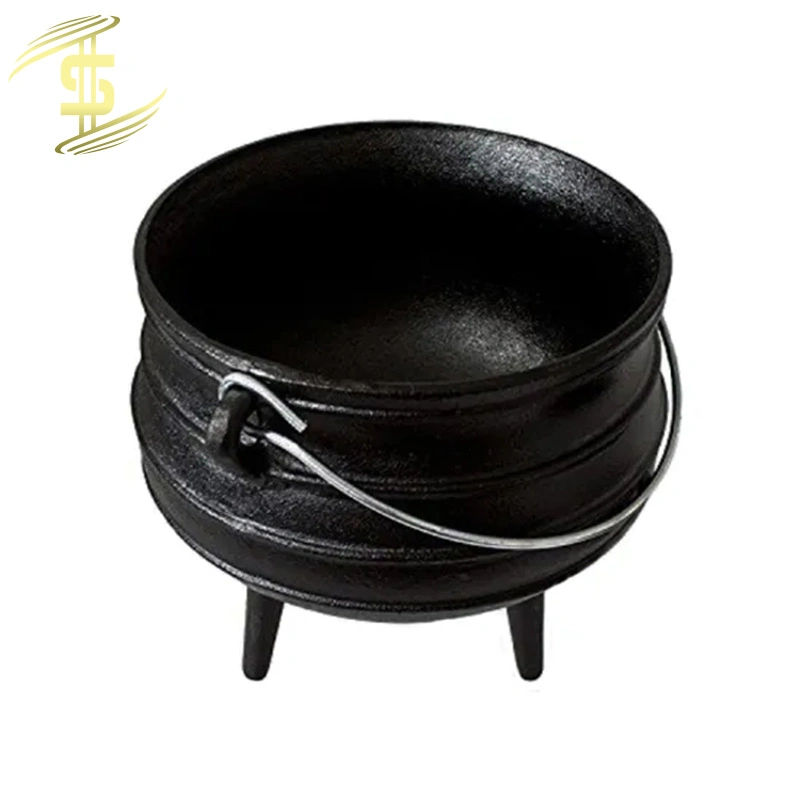 Cast Iron Cauldron, Pots, Ideal for Cooking, Making Soup, Applicable Open Flame, etc.