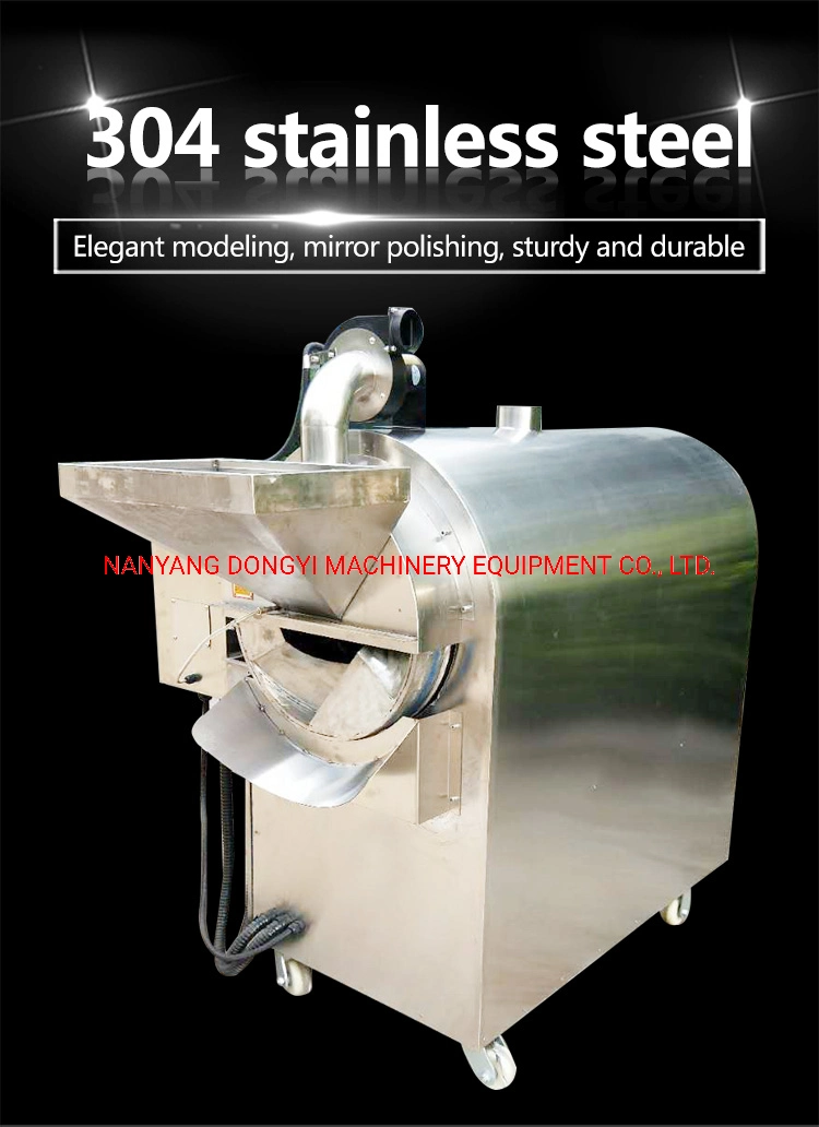 Grain Seeds Roaster 50 Kg 200 Kg Stainless Steel Electric Drum Almonds Roasting Equipment