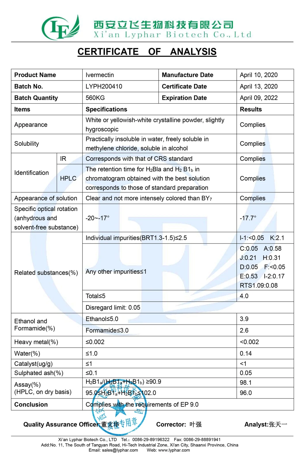 Veterinary Use Pure Ivermectin Raw Material Powder