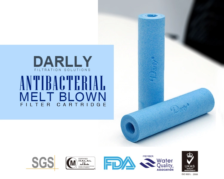 Darlly PP Fiber with Antibacterial Ingredient Antibacterial Melt Blown Filter Cartridge for Food and Beverage Bottled Water Production