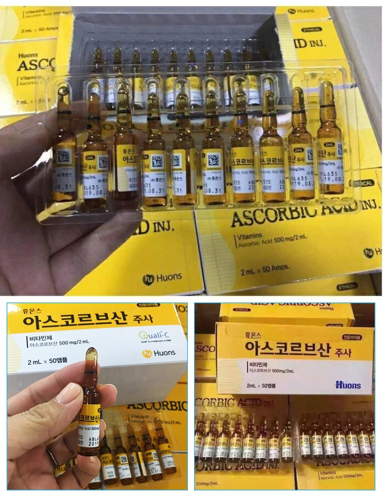 Korea Huons Ascorbic Acid Whitening Smear Injection Anti Wrinkles Vc Vitamin C Anti-Aging Ampoules