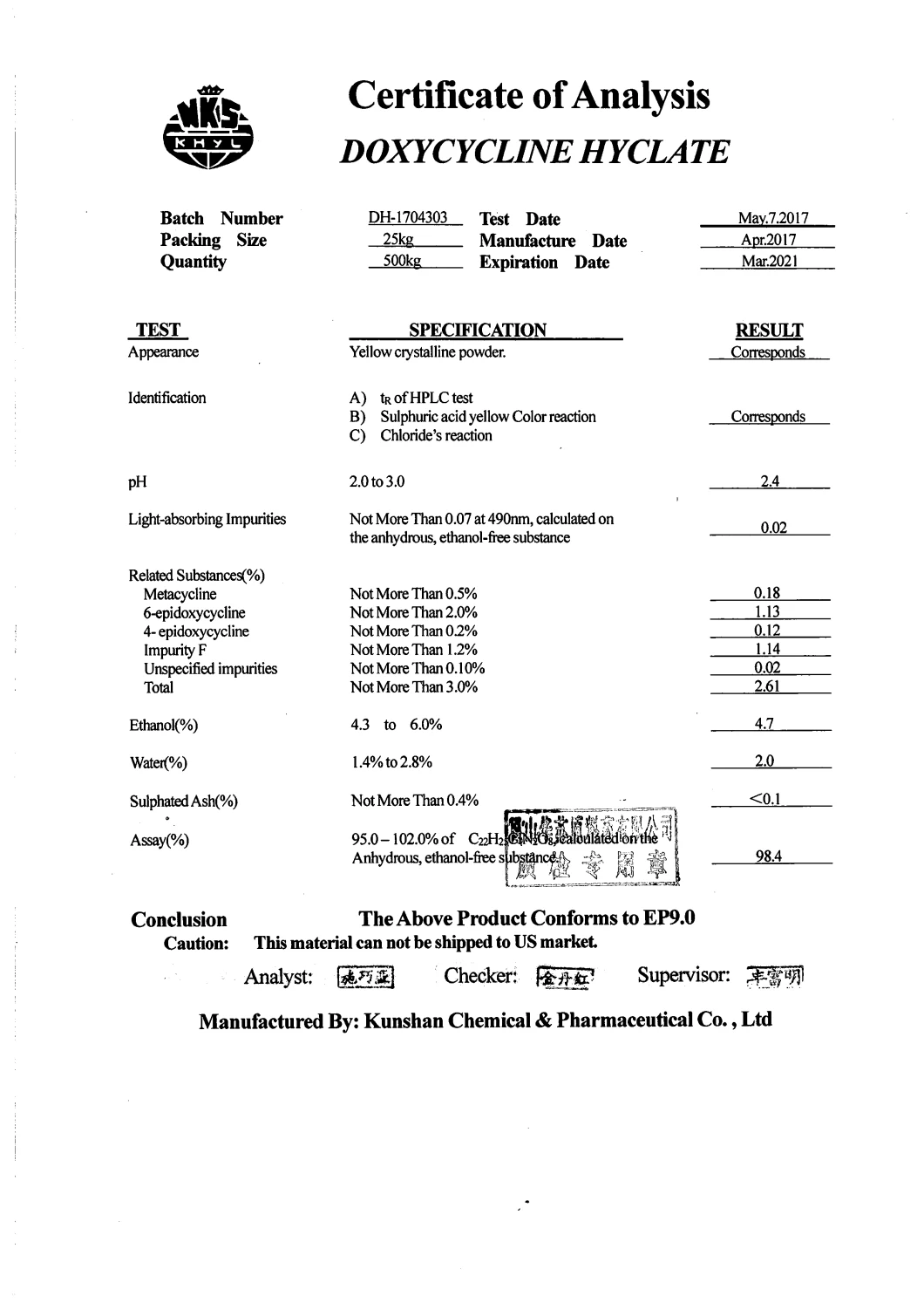 Veterinary Raw Materials Oxytetracycline HCl Oxtetracycline Base CAS: 6153-64-6