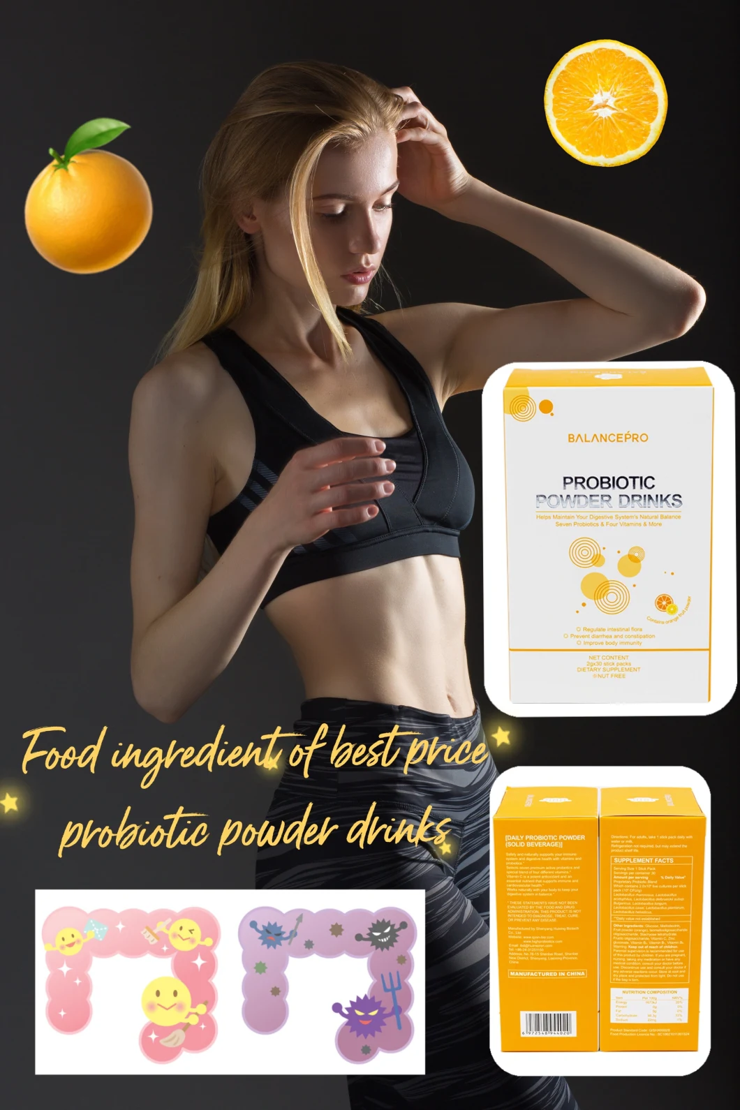 Weight Loss Food Supplement Lactobacillus Rhamnosus Casei Probiotics Bacillus Vitamins