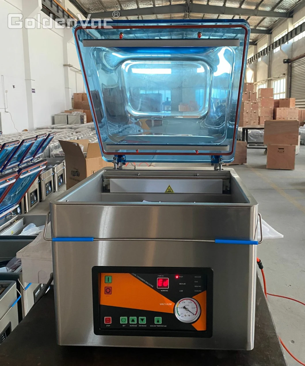 Single Chamber Vacuum Sealer Packaging Machine for Apparel Food Beverage Commodity Chemical