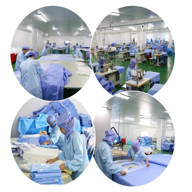New Pot Products Single Use Nonwoven Health Isolation Gown Health Products Level 3 Isolation Gowns Level 2 Sterile Disposable Knitted Cuff Gown SMS Lab Coat