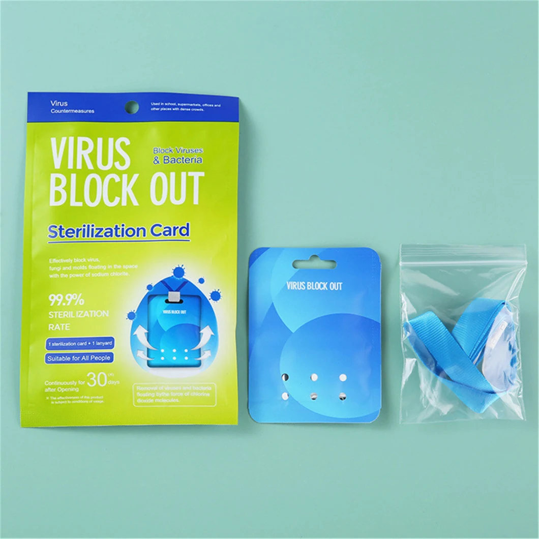 Removing Virs Block Anti-Virus Antibacterial Portable Disinfectant Hangtag Antibacterial Card